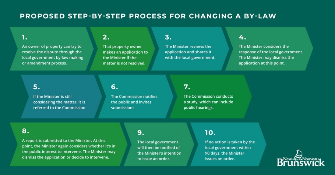 Proposed step-by-step process for changing a by-law