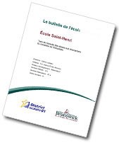 Les bulletins des &eacute;coles et des districts scolaires francophones